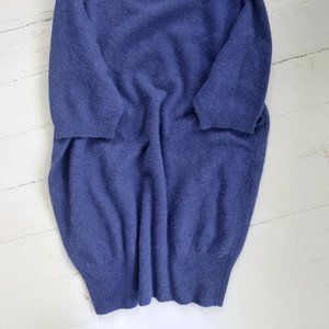 M Classic Fuzzy Royal Blue Cap 3/4 Sleeve Sweater